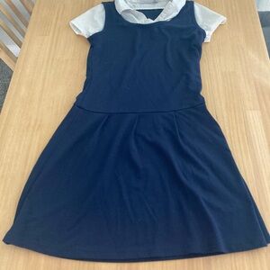 Girls dress size 14 XL brand:PLACE, used , blue white